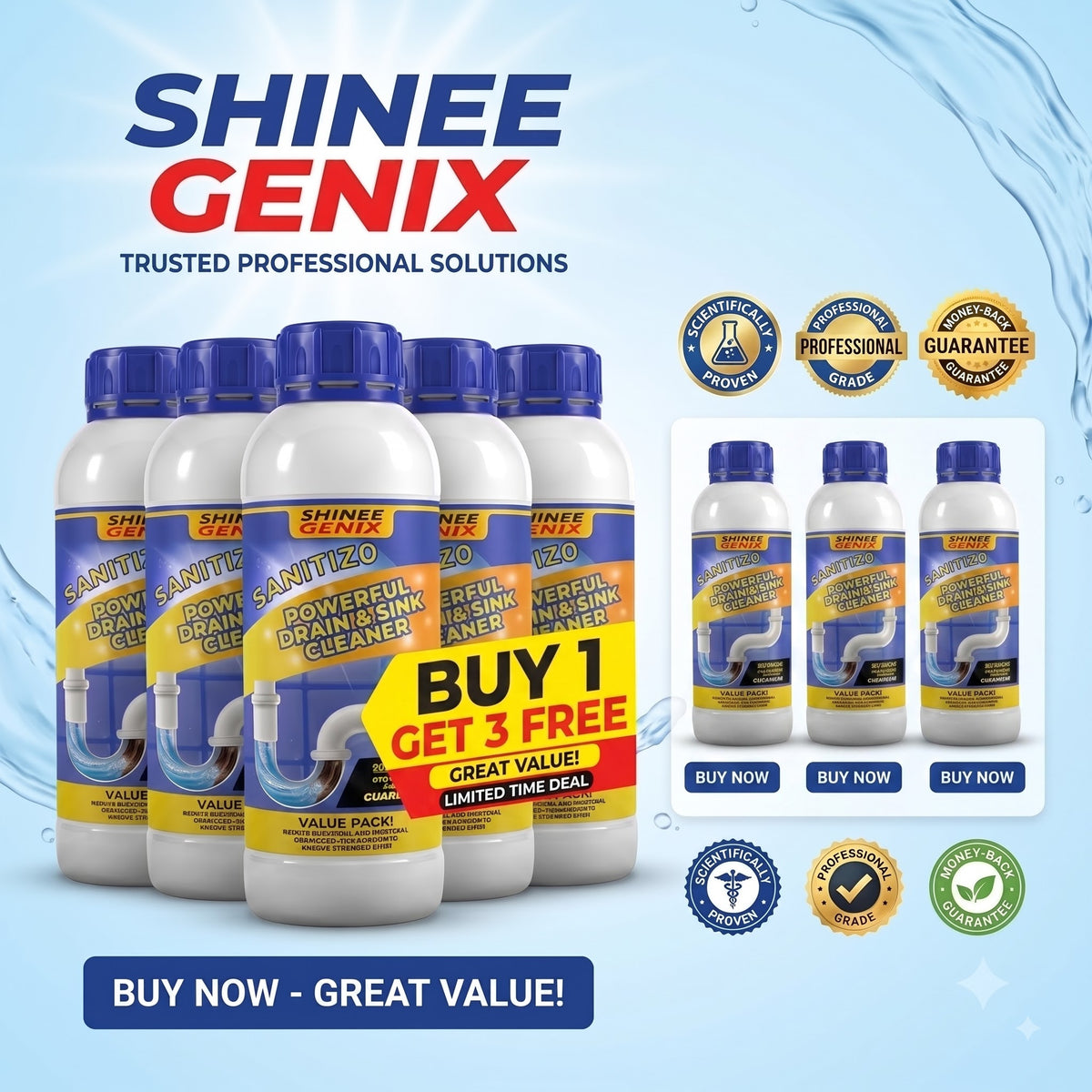 Powerful Sink & Drain Cleaner - Buy 1 Get 3 Free