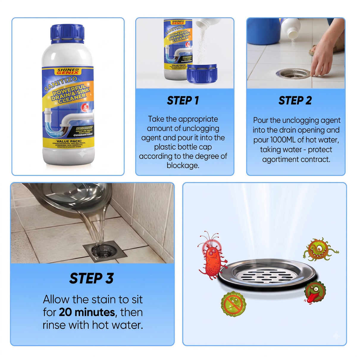 Powerful Sink & Drain Cleaner - Buy 1 Get 3 Free