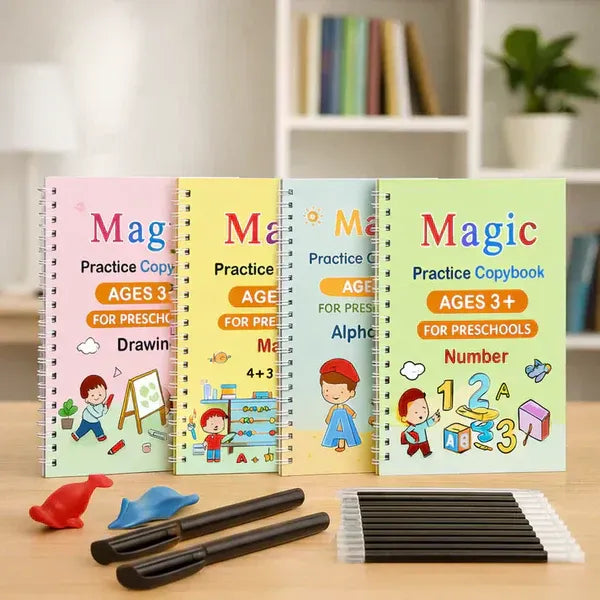 Magic Practice Copybook - (4 Book + 10 Refill) (A-127)