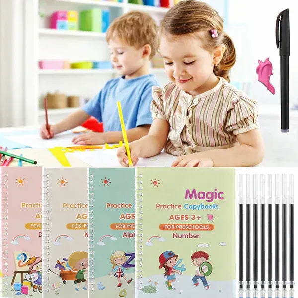 Magic Practice Copybook - (4 Book + 10 Refill) (A-127)