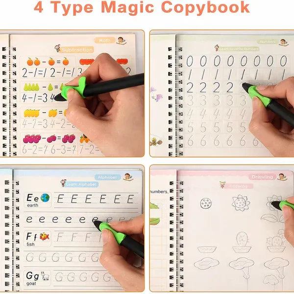 Magic Practice Copybook - (4 Book + 10 Refill) (A-127)