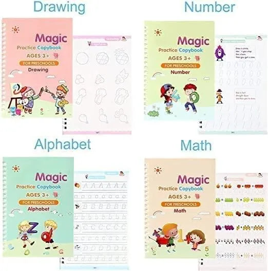 Magic Practice Copybook - (4 Book + 10 Refill) (A-127)