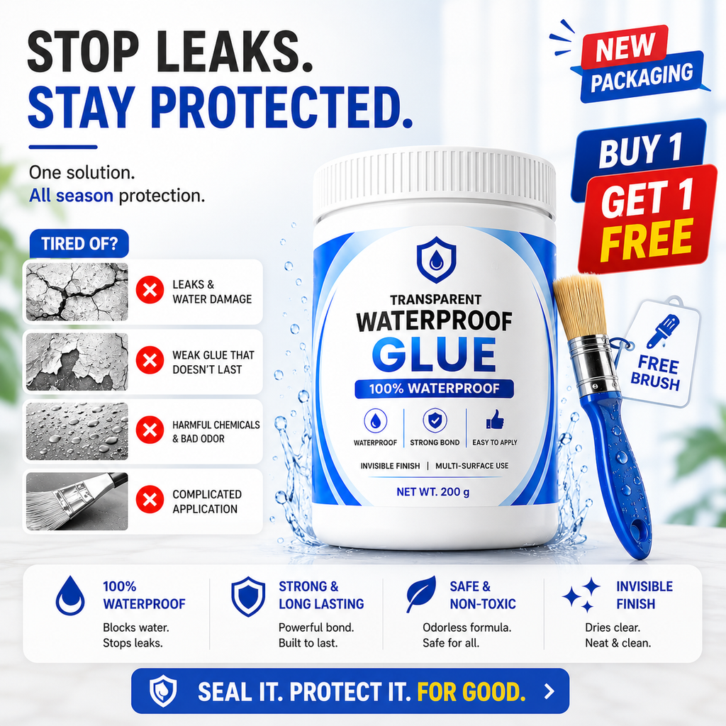 Buyjon™ - Transparent Waterproof Glue + Free Brush © ( BUY 1 GET 1 FREE )