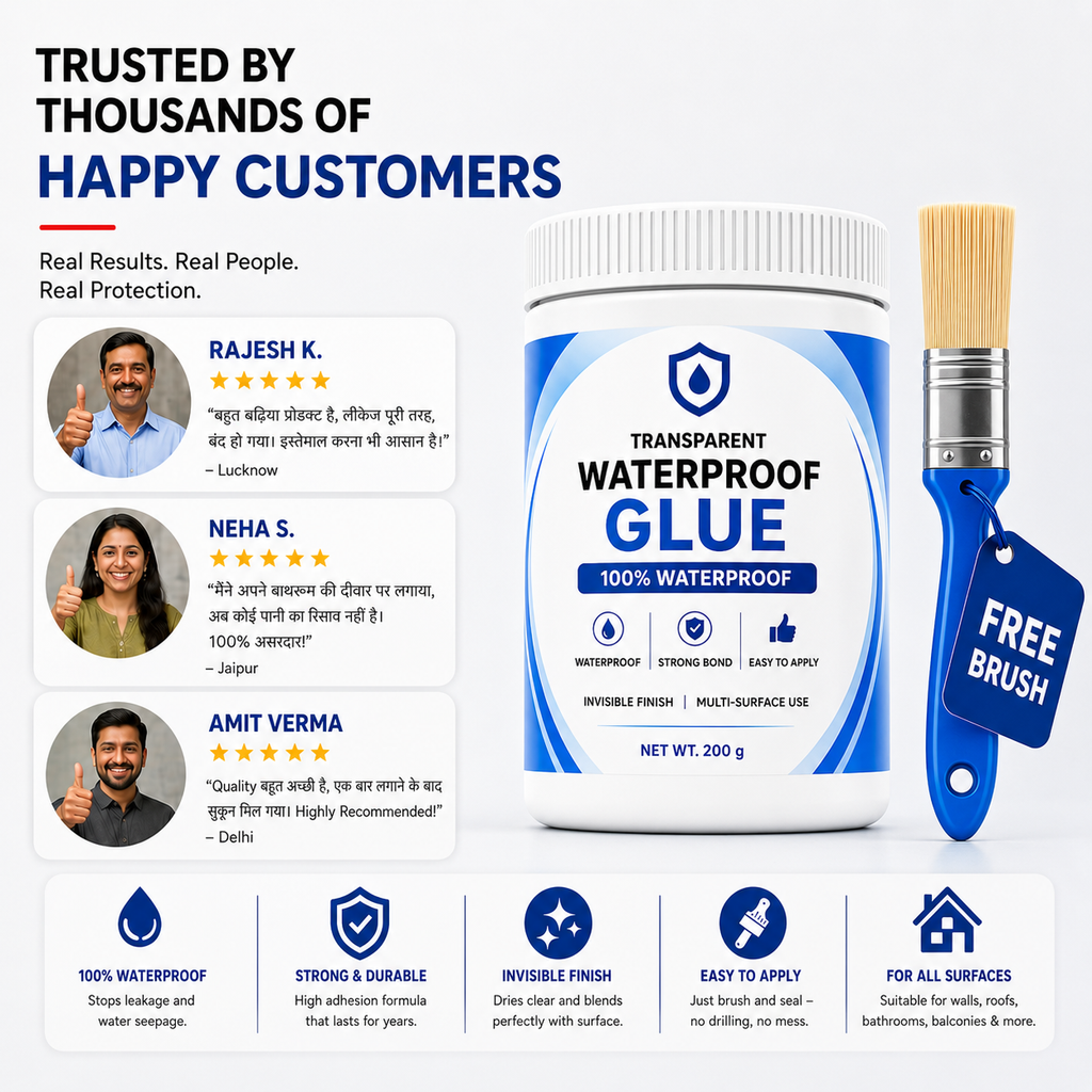 Buyjon™ - Transparent Waterproof Glue + Free Brush © ( BUY 1 GET 1 FREE )