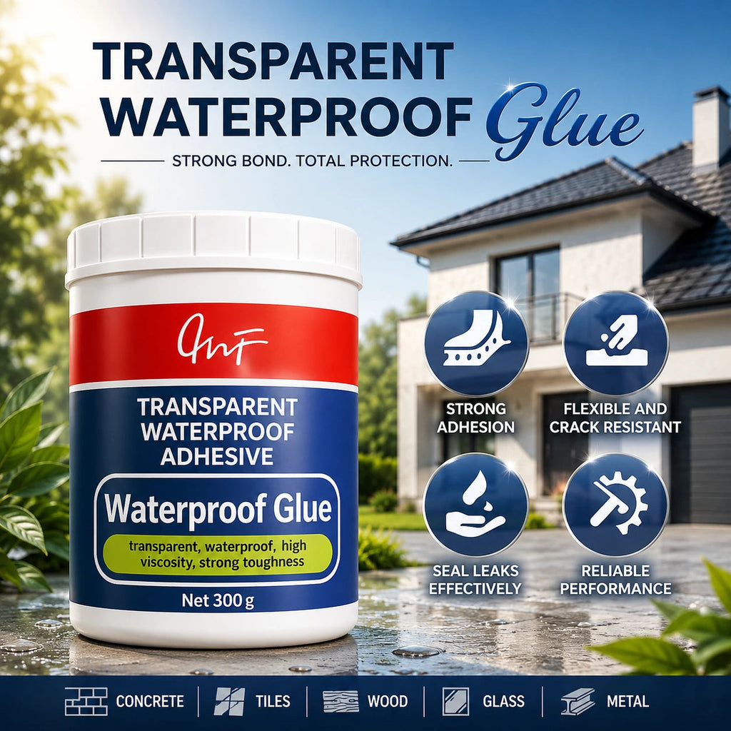 Buyjon™ - Transparent     Waterproof Glue + Free Brush © ( BUY 1 GET 1 FREE )