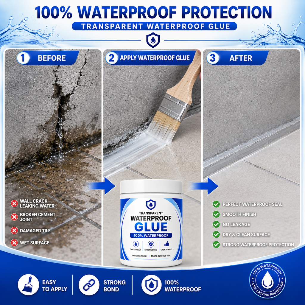 Buyjon™ - Transparent Waterproof Glue + Free Brush © ( BUY 1 GET 1 FREE )